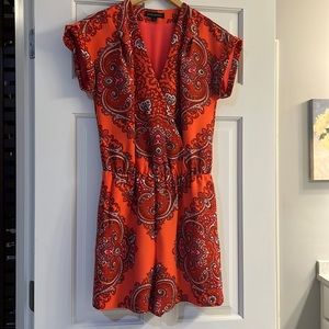 Coral Paisley Banana Republic Romper